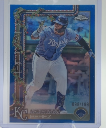2025 Topps Chrome Holiday #098 Salvador Perez — front