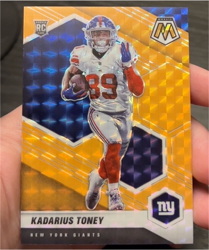2021 Panini Mosaic #312 Kadarius Toney Rookie Card — front