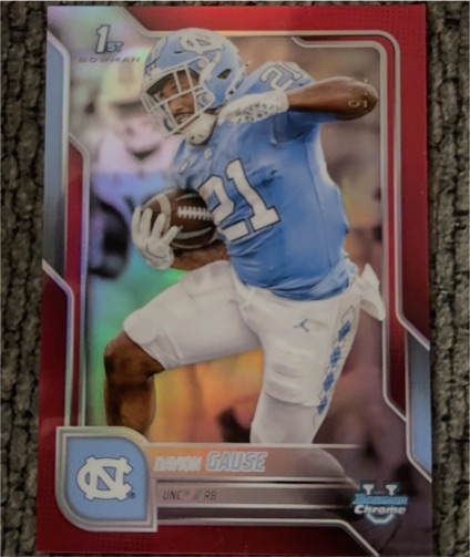 2025 Bowman University Chrome #105 Davion Gause — front