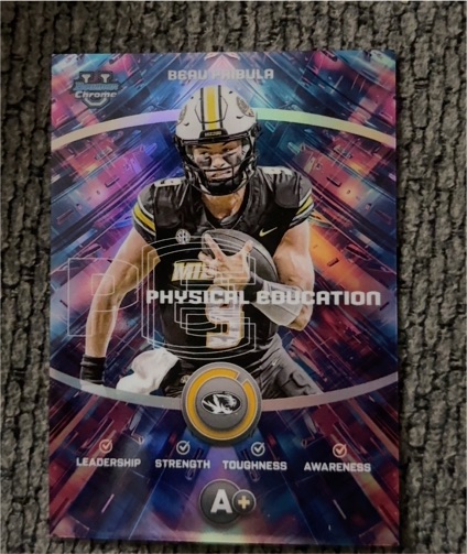 2025 Bowman Chrome University #PE-14 Beau Pribula Physical Education — front