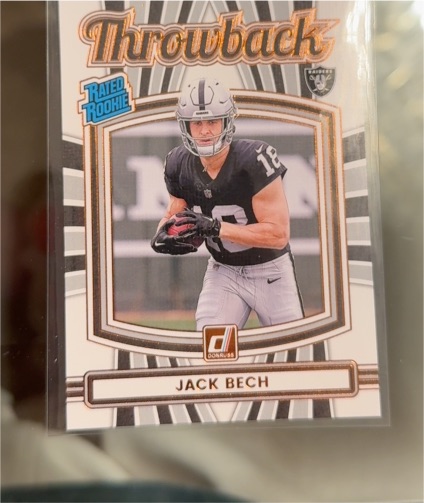 2025 Panini Donruss #47 Jack Bech Rated Rookie Throwback — front