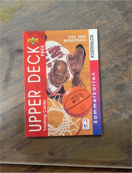 1994 Upper Deck Basketball Empty Wax Pack Display Box — front