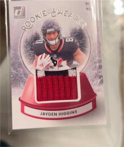 2025 Donruss Rookie Sweater #SWE-JHS Jayden Higgins — front