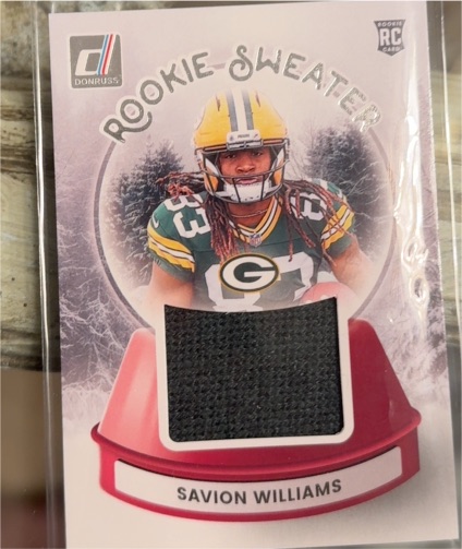 2025 Donruss Rookie Sweater #SWE-SWS Savion Williams — front