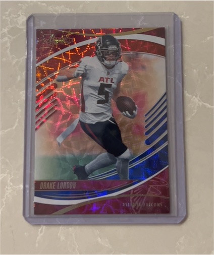 2025 Panini Absolute Football #51 Drake London Holiday Red — front