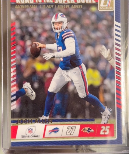 2025 Donruss #4 Josh Allen Road to the Super Bowl Divisional Round — front