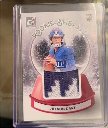 2025 Panini Donruss #SWE-JDT Jaxson Dart Rookie Sweater — front