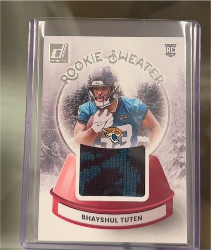 2025 Donruss Rookie Sweater #SWE-BHT Bhayshul Tuten — front