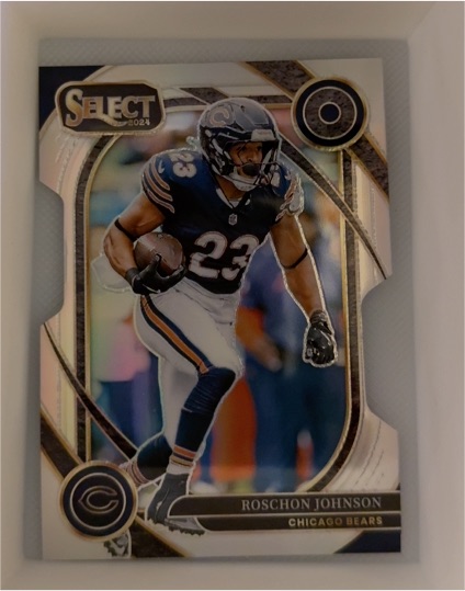 2024 Panini Select #291 Roschon Johnson Silver Prizm Die Cut Chicago Bears — front