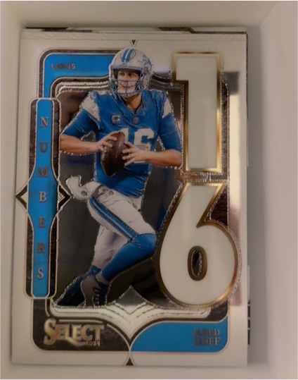 2024 Panini Select #7 Jared Goff Select Numbers Detroit Lions — front