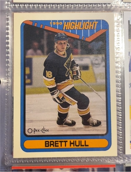 1990-91 O-Pee-Chee #4 Brett Hull Highlight — front