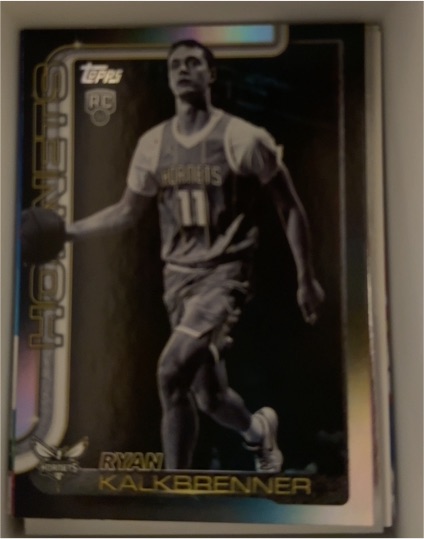 2025-26 Topps Basketball #234 Ryan Kalkbrenner Blackout Rookie — front