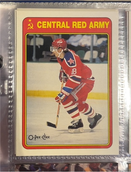 1990-91 O-Pee-Chee #19R Sergei Fedorov Central Red Army — front