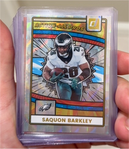 2025 Donruss #AAP-SBA Saquon Barkley Action-All Pros — front
