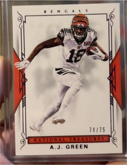 2017 Panini National Treasures #1 A.J. Green — front