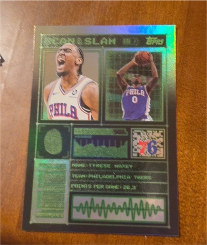 2025-26 Topps Scan and Slam #SS-19 Tyrese Maxey — front