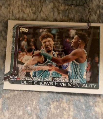 2025-26 Topps #283 Hornets Duo Have Powerful Sting: Duo Shows Hive Mentality — front