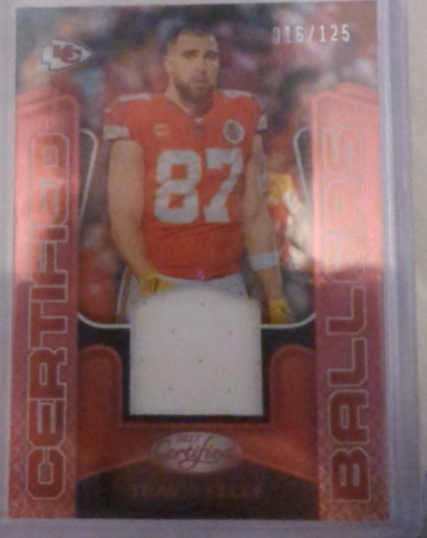 2023 Panini Certified #CBM-7 Travis Kelce Certified Ballers Patch — front