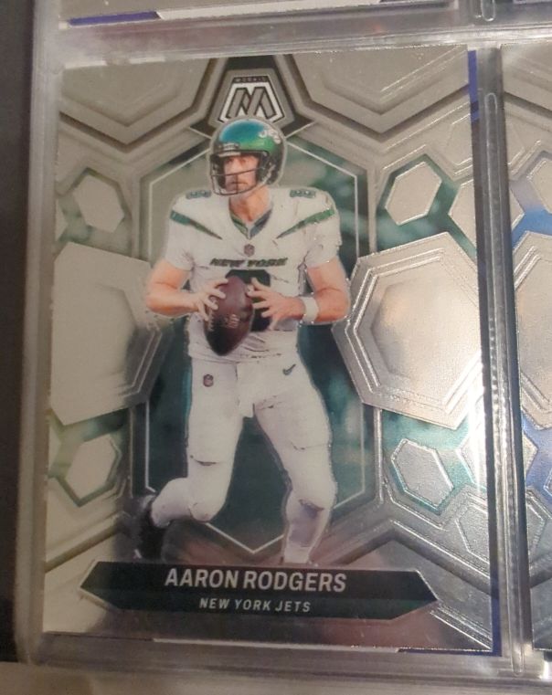 2024 Panini Mosaic #169 Aaron Rodgers Silver Prizm New York Jets — front