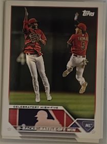 2023 Topps #464 Celebratory High-Five Alek Thomas & Corbin Carroll — front
