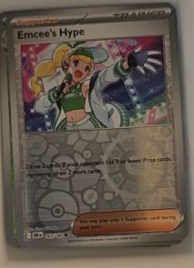 2025 Pokemon Scarlet & Violet SV10: Destined Rivals #163 Emcee's Hype — front