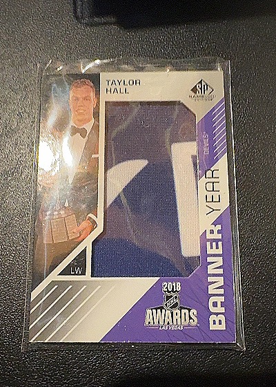 2018-19 Upper Deck SP Game Used Banner Year #BAWTH Taylor Hall — front