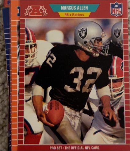 1989 Pro Set #182 Marcus Allen — front