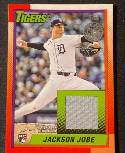 2025 Topps Update #90RU-JJ Jackson Jobe 1990 35th Anniversary Relics — front