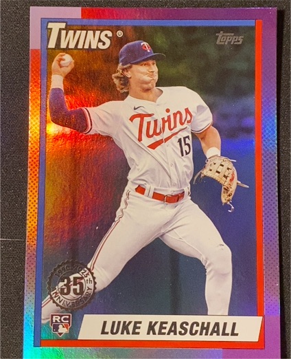 2025 Topps Update #U90-1 Luke Keaschall 1990 Topps Baseball 35th Anniversary — front