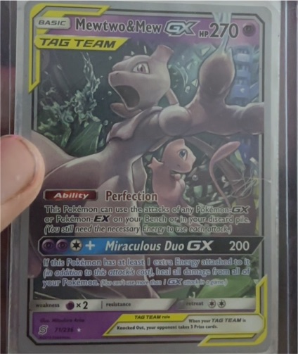 2019 Pokémon TCG Sun & Moon #71/236 Mewtwo & Mew GX — front