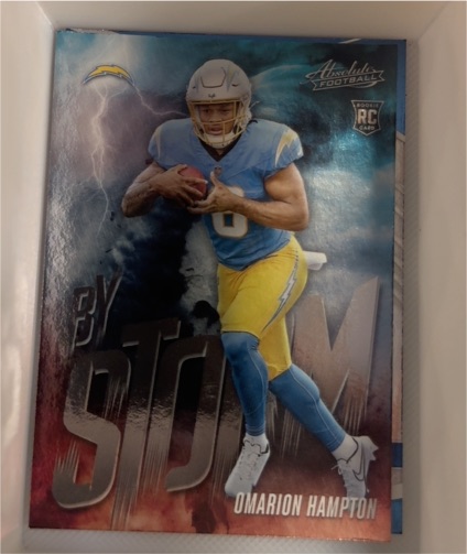 2025 Panini Absolute #12 Omarion Hampton By Storm — front