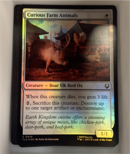 Curious Farm Animals (FOIL) x1 - MTG Avatar: The Last Airbender TLA #14 — front