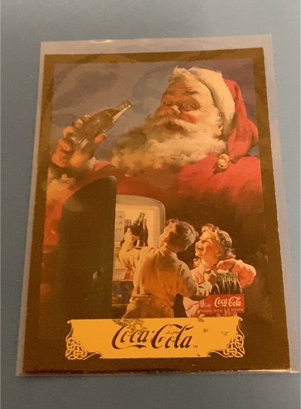 1950 Coca-Cola Santa Claus Christmas Postcard — front