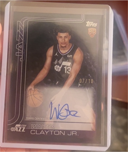 2025-26 Topps Flagship Real Ones Rookie Auto #TFRR-WC Walter Clayton Jr. — front
