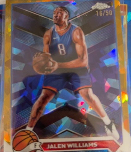 2023-24 Topps Chrome #184 Jalen Williams — front