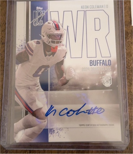 2024 Topps Signature Class #RCA-KC Keon Coleman — front
