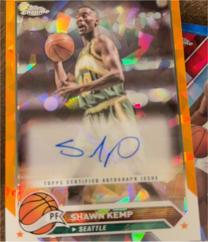 2023-24 Topps Chrome Autographs #CG-SK Shawn Kemp — front