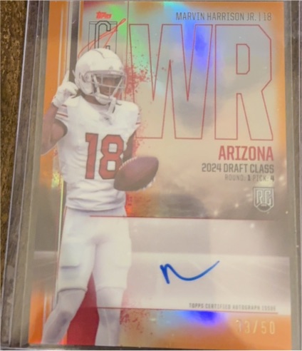 2024 Topps Signature Class #118 Marvin Harrison Jr. — front