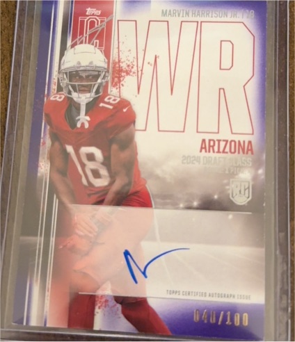 2024 Topps Signature Class #RCA-MHJ Marvin Harrison Jr. — front