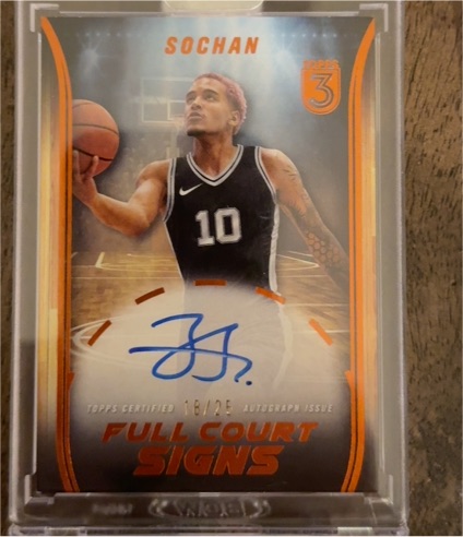 2023 Topps Three #FCS-TS Sochan Full Court Signs Bronze — front