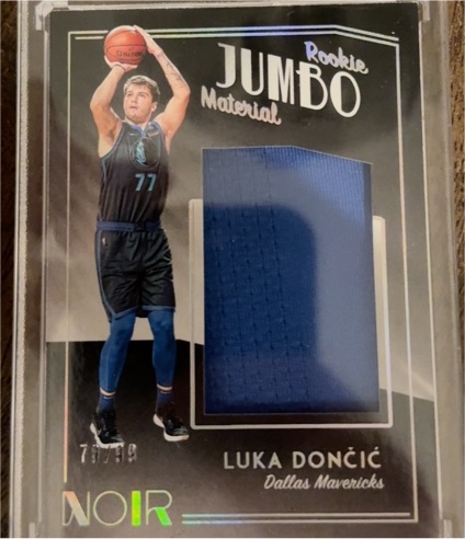 2018-19 Panini Noir Rookie Jumbo Material #RJ-LDC Luka Dončić — front