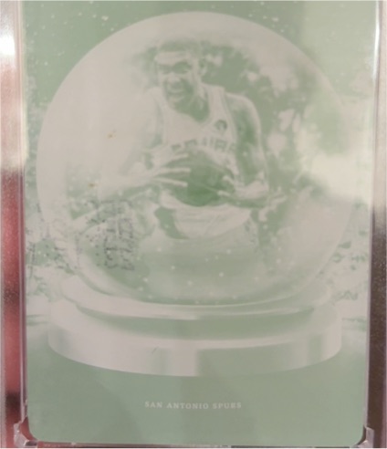 1970 San Antonio Spurs George Gervin Snow Globe Card — front