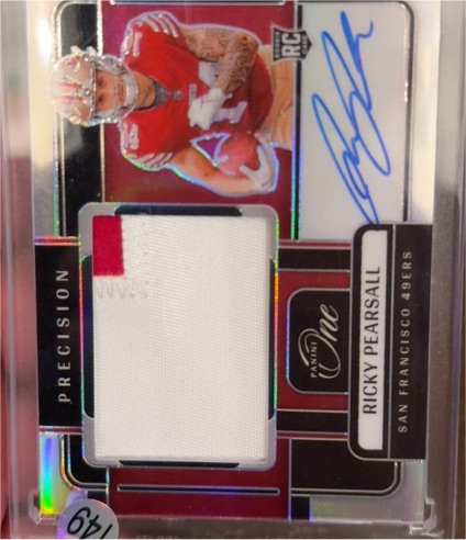 2024 Panini One Precision Ricky Pearsall Rookie Patch Auto — front