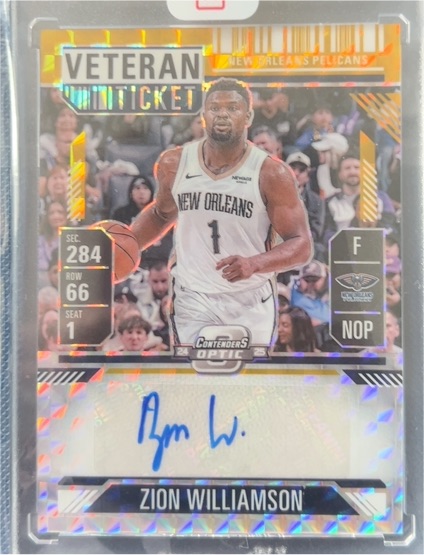 2024-25 Panini Mosaic Contenders Optic Veteran Ticket #VT Zion Williamson — front
