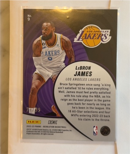 2022-23 Panini Revolution Vortex #9 LeBron James — front