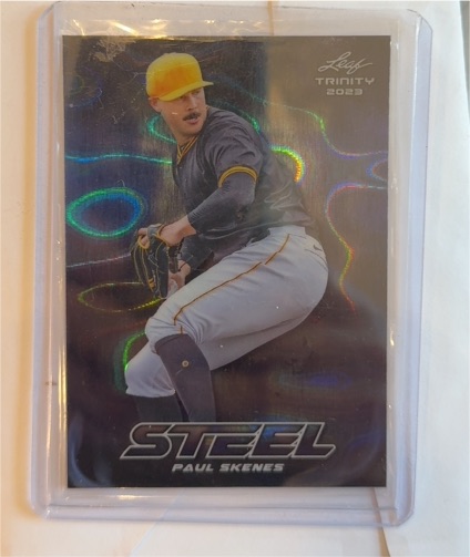2023 Leaf Trinity Steel #S-53 Paul Skenes — front