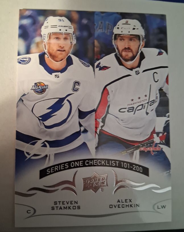 2018-19 Upper Deck Series One Checklist #200 Steven Stamkos / Alex Ovechkin — front