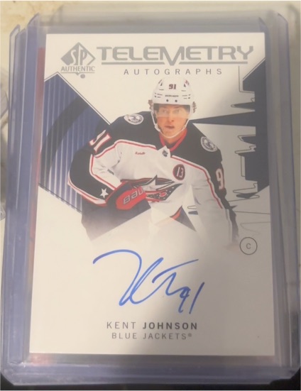2024-25 SP Authentic Telemetry Autographs #T-KJ Kent Johnson — front
