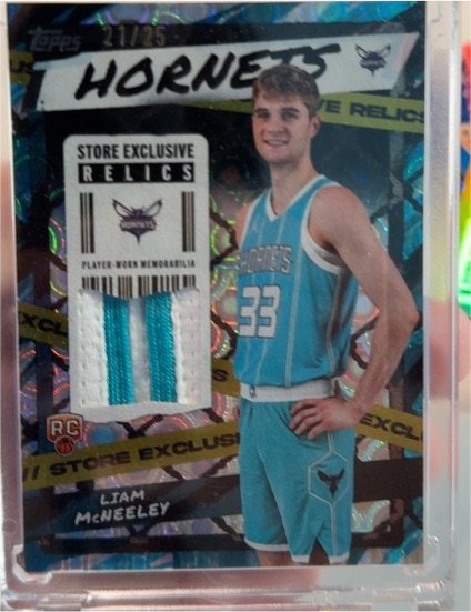 2025 Topps Black Friday Store Exclusive Relics #27 Liam McNeeley — front