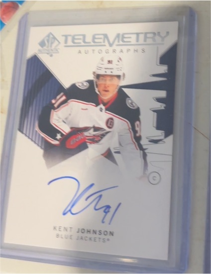 2024-25 SP Authentic Telemetry Autographs #Kent Johnson — front